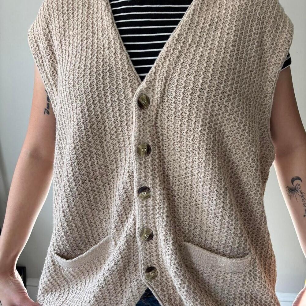 Vintage Grandmacore Knitted Cottagecore Euro 1 Caa